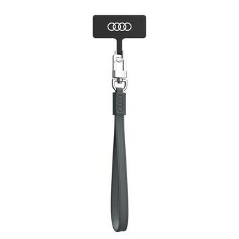 Audi universell telefonrem 28cm 10mm Läder grå/gray AU-HSLSL-GT/D1-GY