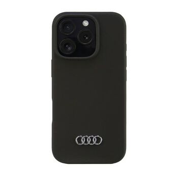 Audi Silikonskal iPhone 16 Pro 6.3" svart/hardcase AU-LSRIP16P-Q3/D1-BK