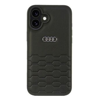 Audi Syntetiskt Läder iPhone 16 Plus 6,7" svart/black hårdfodral AU-TPUPCIP16M-GT/D2-BK