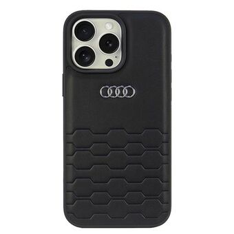 Audi Syntetiskt Läder iPhone 16 Pro Max 6.9" svart/black hårt skal AU-TPUPCIP16PM-GT/D2-BK