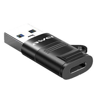 AWEI Adapter CL-13 USB-C / USB-A svart / svart