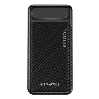 AWEI PowerBank P5K 10000mAh 2.1A svart 2xUSB