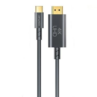 AWEI kabel CL-212T USB-C till HDMI 4K 30Hz svart