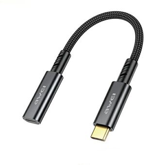 AWEI-adapter CL-216T Lightning/USB-C svart/svart