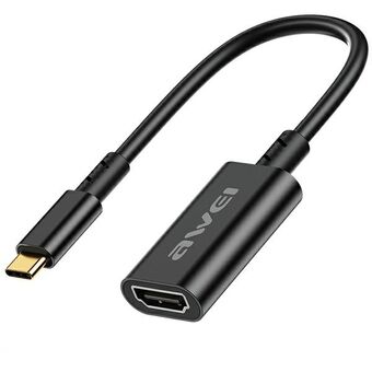 AWEI-adapter CL-217T USB-C/HDMI svart/svart 4k@30Hz