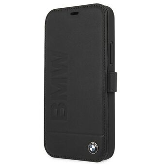 Etui BMW BMFLBKP12SSLLBK för iPhone 12 mini 5,4" svart/svart bok Signatur