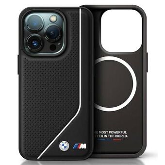 BMW BMHMP16L23PUCPK iPhone 16 Pro 6.3" svart/black hårt skal M Perforated Twisted Line MagSafe