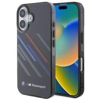 BMW BMHCP16M23HTRAK iPhone 16 Plus 6.7" svart/svart hårdskal Motosport IML Slumpmässiga Ränder