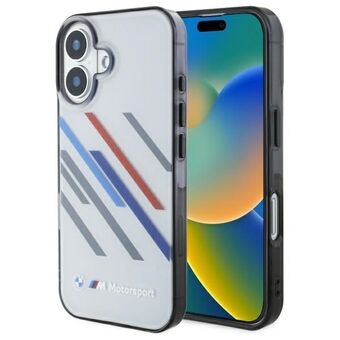 BMW BMHCP16S23HTRAG iPhone 16 6.1" grå/grey hardcase Motosport IML Random Stripes