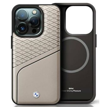 BMW BMHMP16L23RDCLG iPhone 16 Pro 6.3" grå/grå hårt skal Sign Leather Textured and Line MagSafe