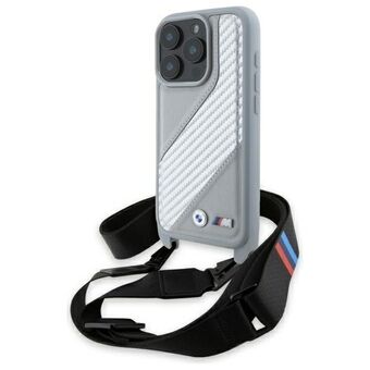 BMW BMHCP16L23PSCCG iPhone 16 Pro 6.3" grå/grey hårdfodral M Edition Carbon Stripe & Strap