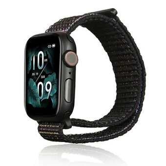 Beline-rem Apple Watch Nylon 42/45/45/49mm svart / svart