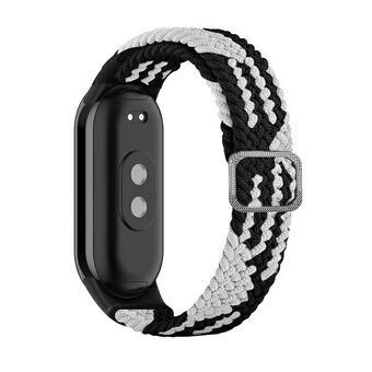 Beline pasek Mi Band 8 Textile svart/vit