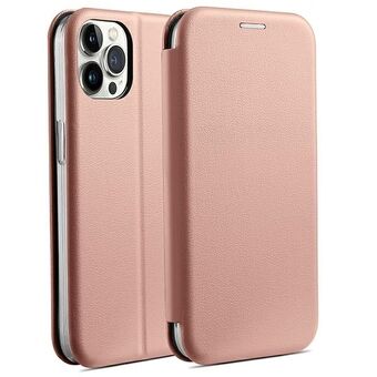 Beline fodral bok magnetisk iPhone 15 Pro Max 6,7" rosa guld.