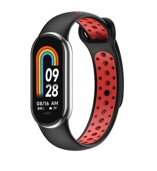 Beline pasek Mi Band 8 i svart-rött design.