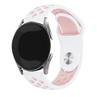 Beline pasek Watch 22mm Sport Silicone biało-różowy vit/rosa box.