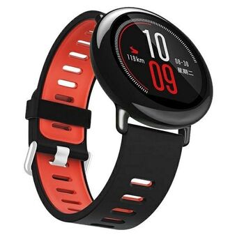 Beline pasek Watch 22mm Double Color Silicone czarno-czerwony svart/röd låda