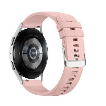 Beline pasek Watch 20mm Grid Texture Silicone rosa / rosa låda