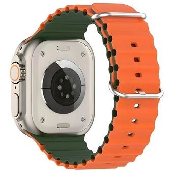 Beline band Apple Watch Silikonvågor 38/40/41mm grön-orange / grön-orange låda