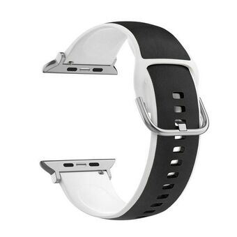 Beline band Apple Watch Silico Läder 38/40/41mm svart-vit / svart-vit låda