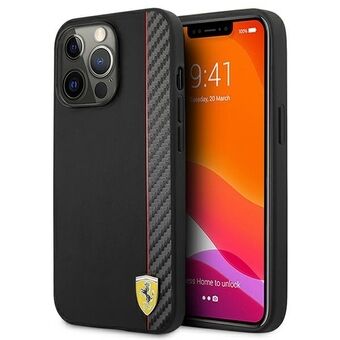 Ferrari FESAXHCP13XBK iPhone 13 Pro Max 6,7" svart hardcase On Track Carbon Stripe