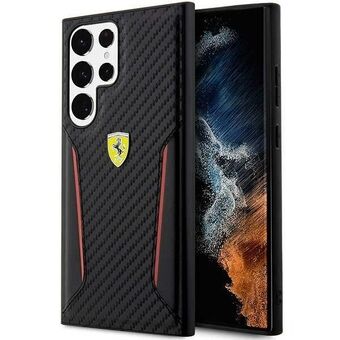 Ferrari FEHCS23LNPYK S23 Ultra S918 svart/svart hardcase kolfiber-kontra kanter.