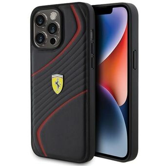 Ferrari FEHCP15XPTWK iPhone 15 Pro Max 6.7" svart/svart hardcase Twist Metal Logo.