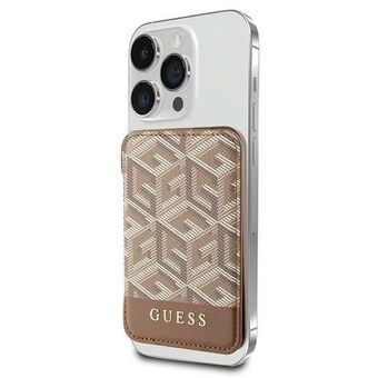 Guess Wallet Card Slot GUWMSHGCFSEW MagSafe GCube ränder brun/brun