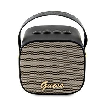 Gissa Bluetooth-högtalaren GUWSB2P4SMK Speaker mini svart 4G Läder Script Logo med rem