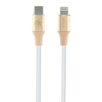 Gissa GUCLLALRGDD kabel USB-C - Lightning 1,5m Snabbladdning guldigt/light gold Embossed Logo.