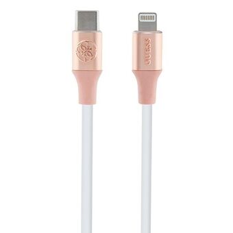 Gissa GUCLLALRGDP-kabel USB-C - Lightning 1,5m Snabbladdning rosa Ebosserad logotyp