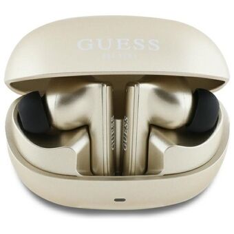 Guess Bluetooth-hörlurar GUTWST88MCTGD TWS + laddningsstation guld Capsule Printed Logo