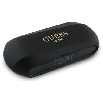 Guess Bluetooth-hörlurar GUTWSC2MCDSK TWS + dockningsstation svart Elongated Metalic Printed Logo