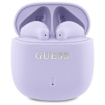 Guess Bluetooth hörlurar GUTWSJ14ESGU TWS + dockningsstation lila/purple Printed Classic Logo