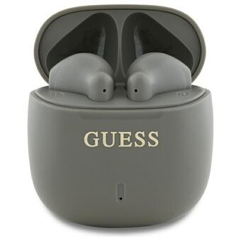 Guess Bluetooth-hörlurar GUTWSJ14ESGE TWS + dockningsstation taupe Printed Classic Logo