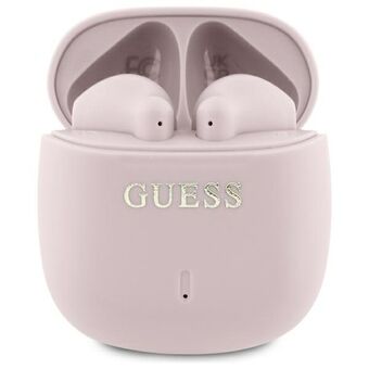 Guess Bluetooth-hörlurar GUTWSJ14ESGP TWS + dockningsstation rosa/pink Printed Classic Logo