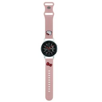 Hej Kitty Pasek Uniwersalny HKUWLSCHBLP Silikon Kitty Huvud rosa/rosa rem 22mm