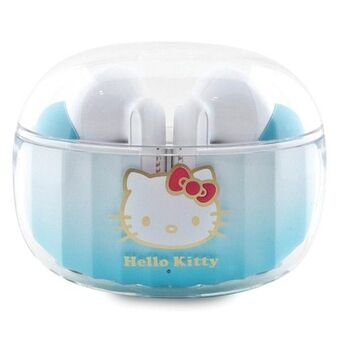 Hej Kitty Bluetooth-hörlurar HKTWSHDGKEQ TWS + dockningsstation blå/blå gradient elektroplätering logotyp