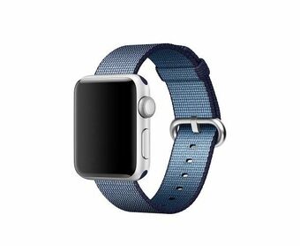 Apple Watch Band MPW82ZM/A 42/44/45 mm vävt nylonband Marinblå/marinblå