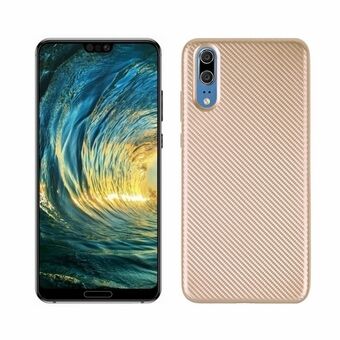 Kolfiberfodral Huawei P20 guld / guld