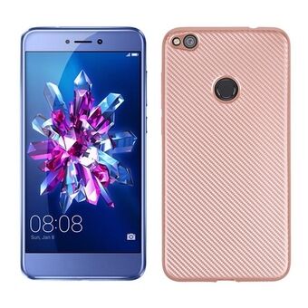 Fodral Kolfiber Huawei P8 lite 2017 rosa-guld / rosa guld