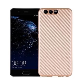 Kolfiberfodral Huawei P10 guld / guld