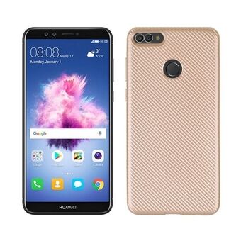 Kolfiberfodral Huawei Y9 2018 guld / guld