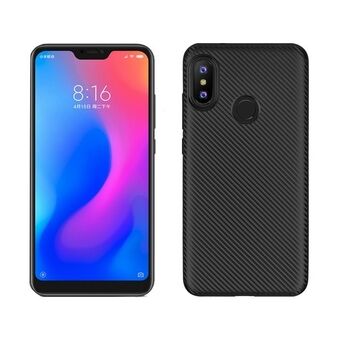 Kolfiberfodral Xiaomi Redmi Note 6 Pro svart/svart