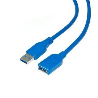 USB 3.0-förlängningskabel 2m A-A M/F blå