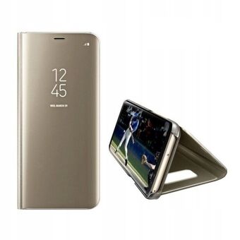 Etui Clear View Samsung A20s A207 guld/guld.