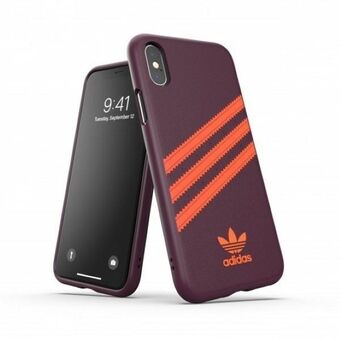 Adidas ELLER Gjuten PU iPhone X / XS vinröd-orange / rödbrun-orange 40561