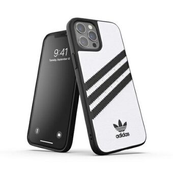 Adidas ELLER Formgjutet skal PU iPhone 12 Pro Max vit-svart / vit-svart 42239