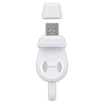 4smarts Induktionsladdare VoltBeam Mini för Apple Watch 1-8/SE med 1m USB-A kabel 2.5W vit 462332