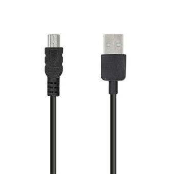 Universalkabel mini USB svart 1m